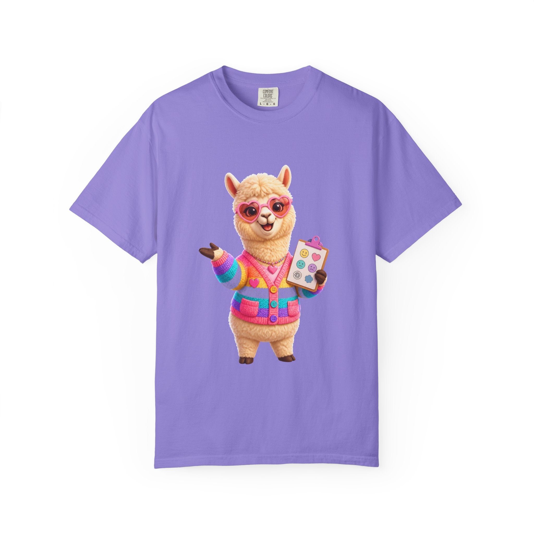 Alpaca Artist T-Shirt — Cute Rainbow Painter Llama Graphic Tee