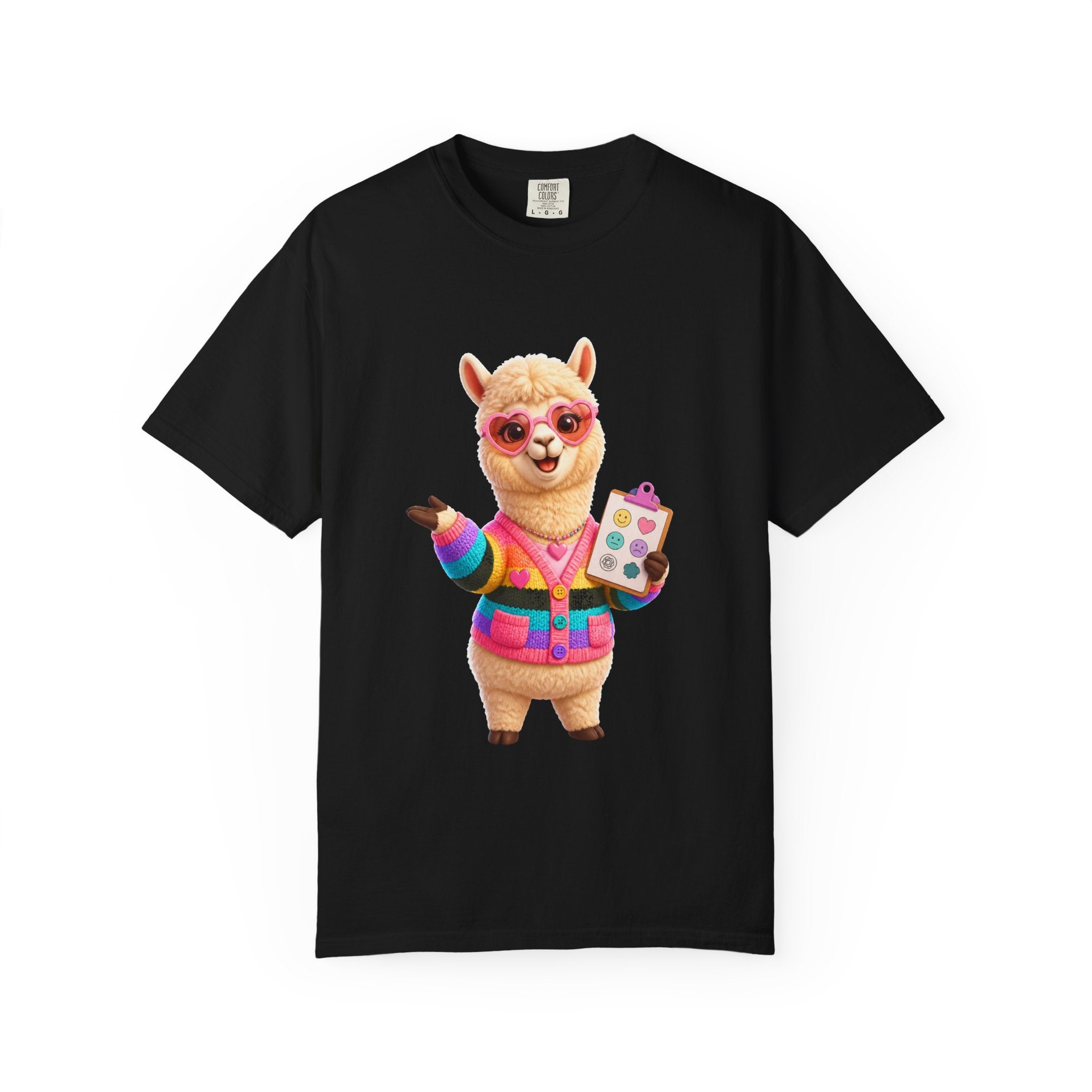 Alpaca Artist T-Shirt — Cute Rainbow Painter Llama Graphic Tee