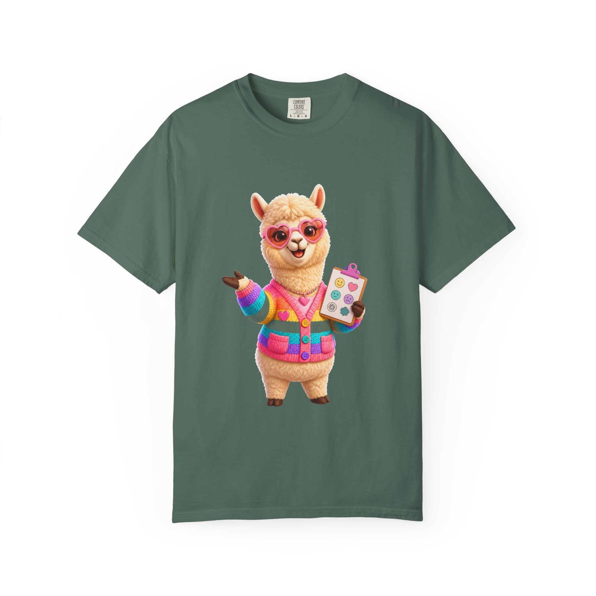 Alpaca Artist T-Shirt — Cute Rainbow Painter Llama Graphic Tee