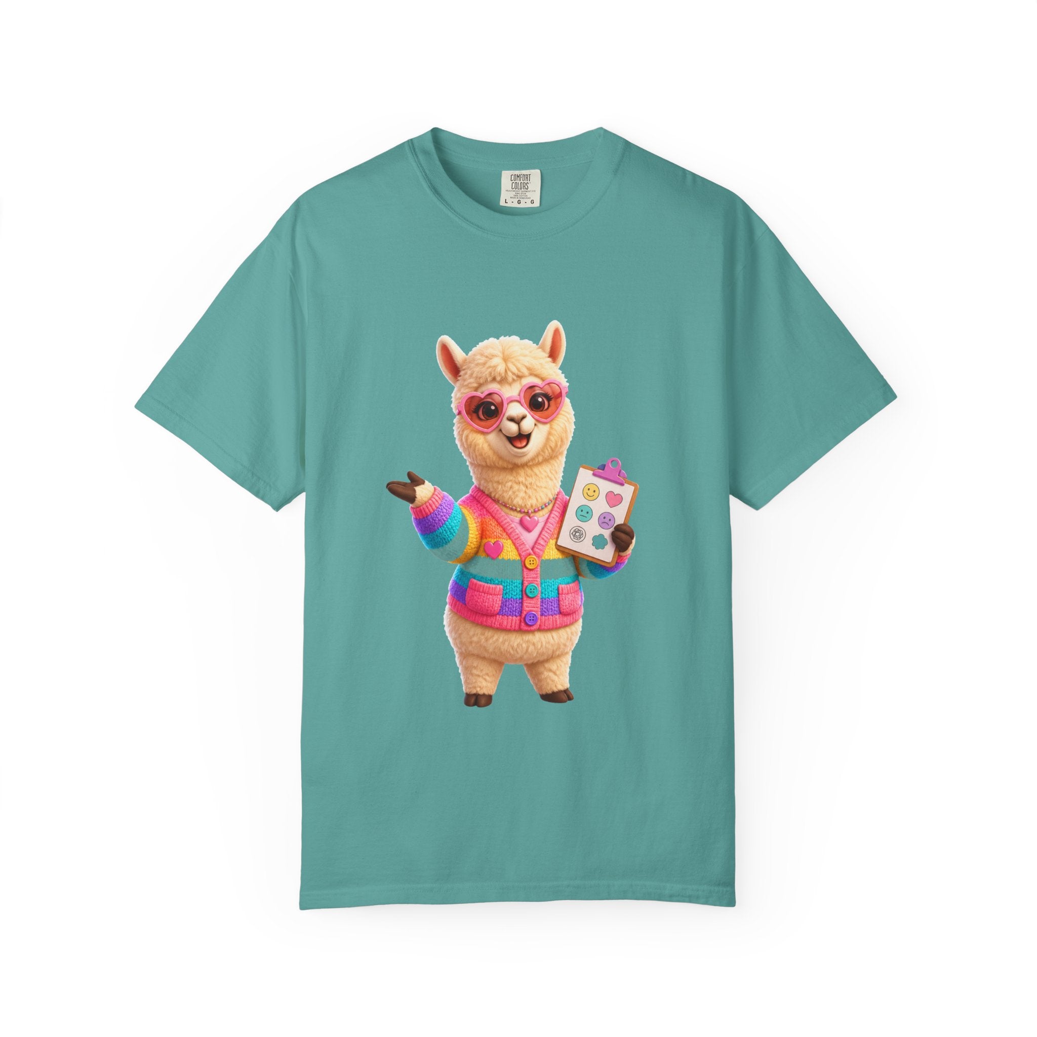 Alpaca Artist T-Shirt — Cute Rainbow Painter Llama Graphic Tee