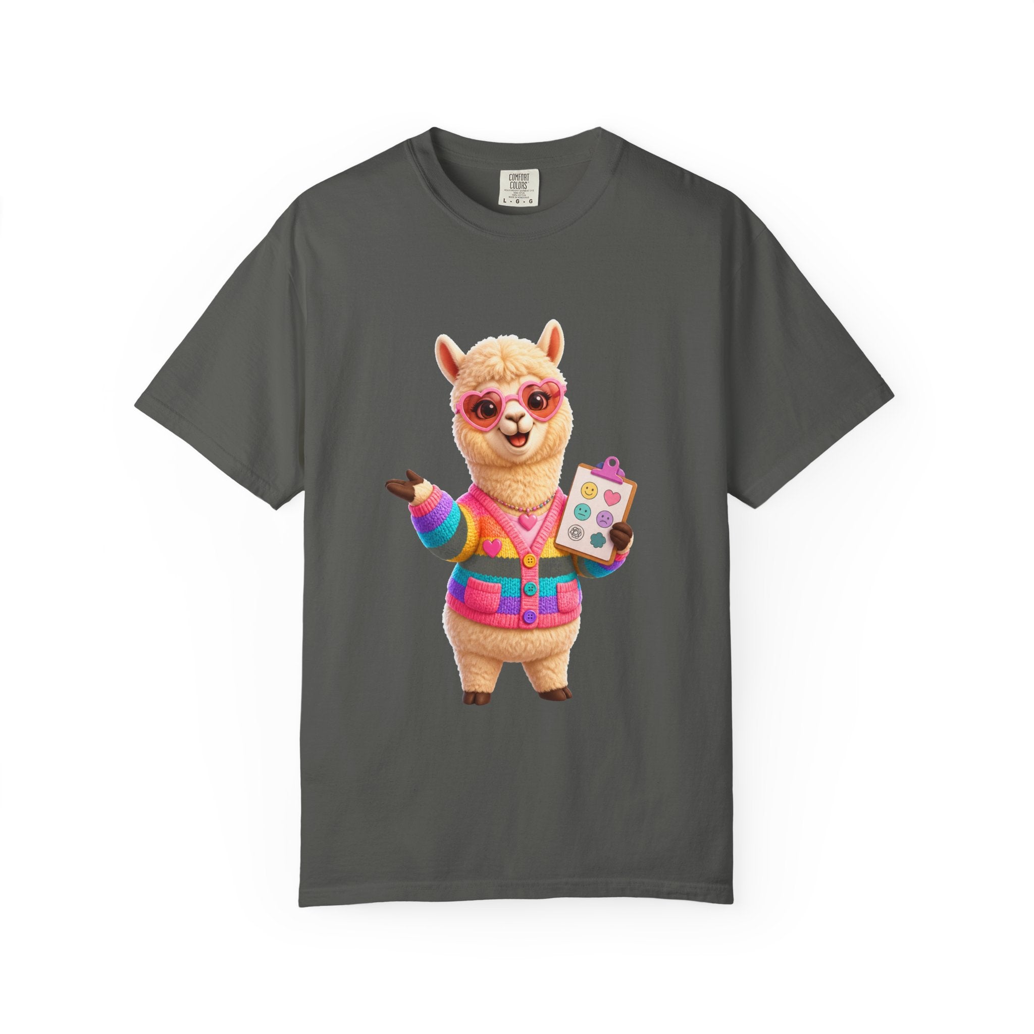 Alpaca Artist T-Shirt — Cute Rainbow Painter Llama Graphic Tee