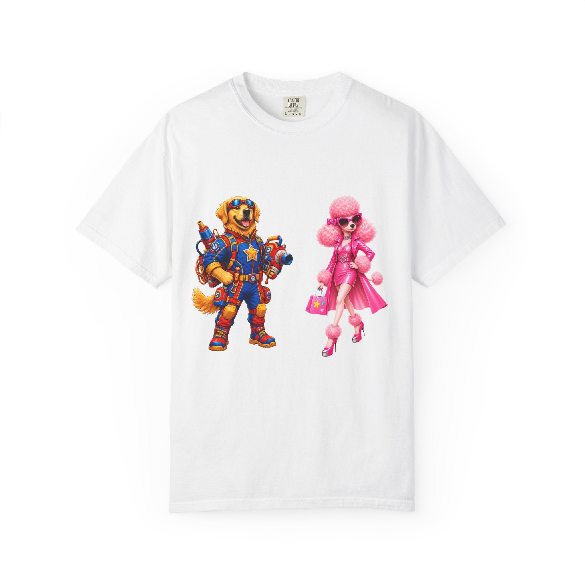 T-Shirt — Retro Toy Soldier & Pink Fashion Doll Graphic