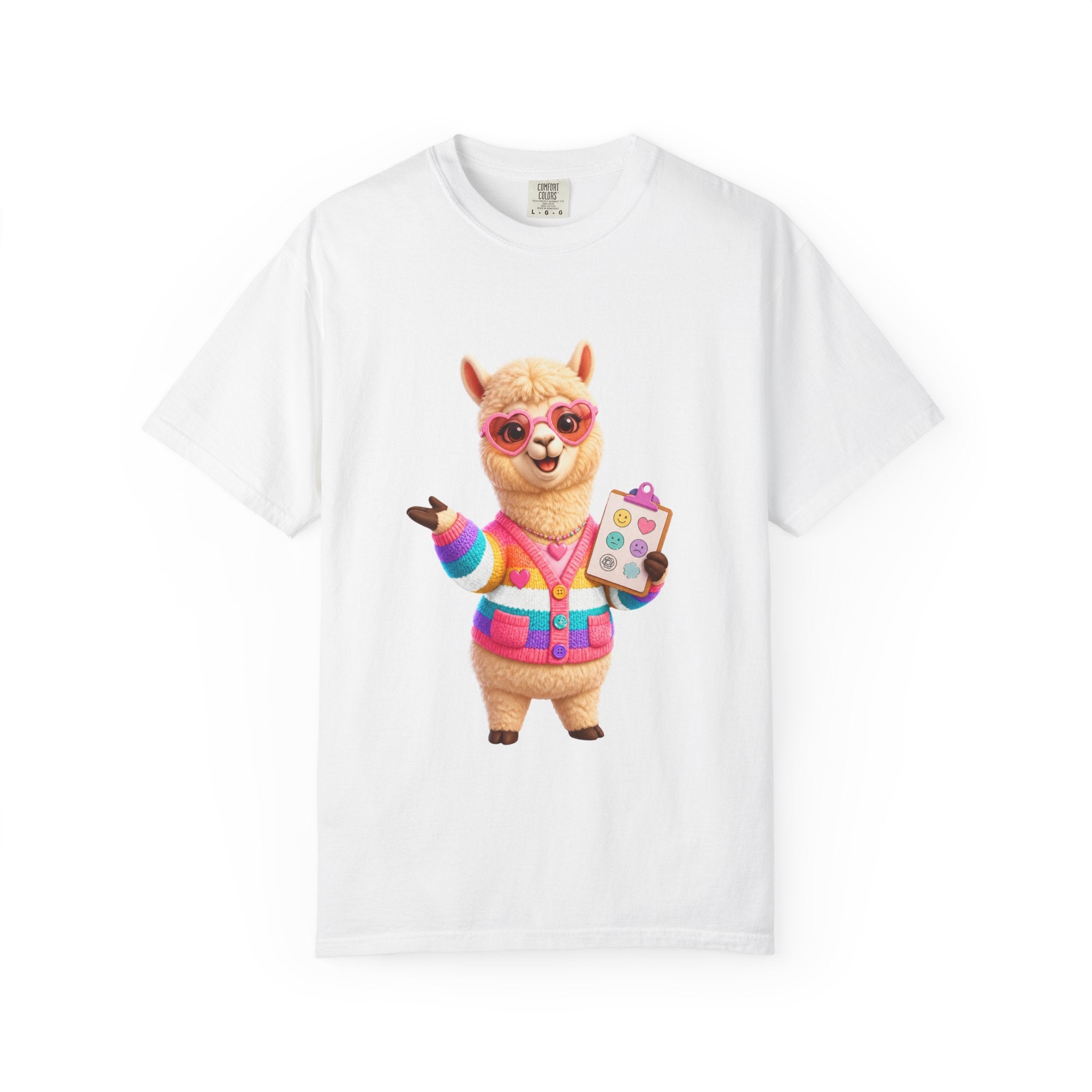 Alpaca Artist T-Shirt — Cute Rainbow Painter Llama Graphic Tee