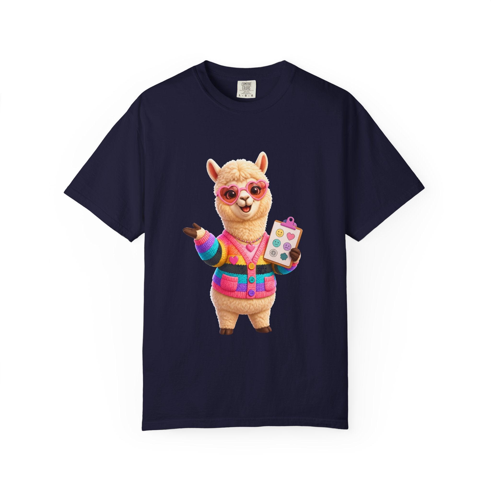 Alpaca Artist T-Shirt — Cute Rainbow Painter Llama Graphic Tee