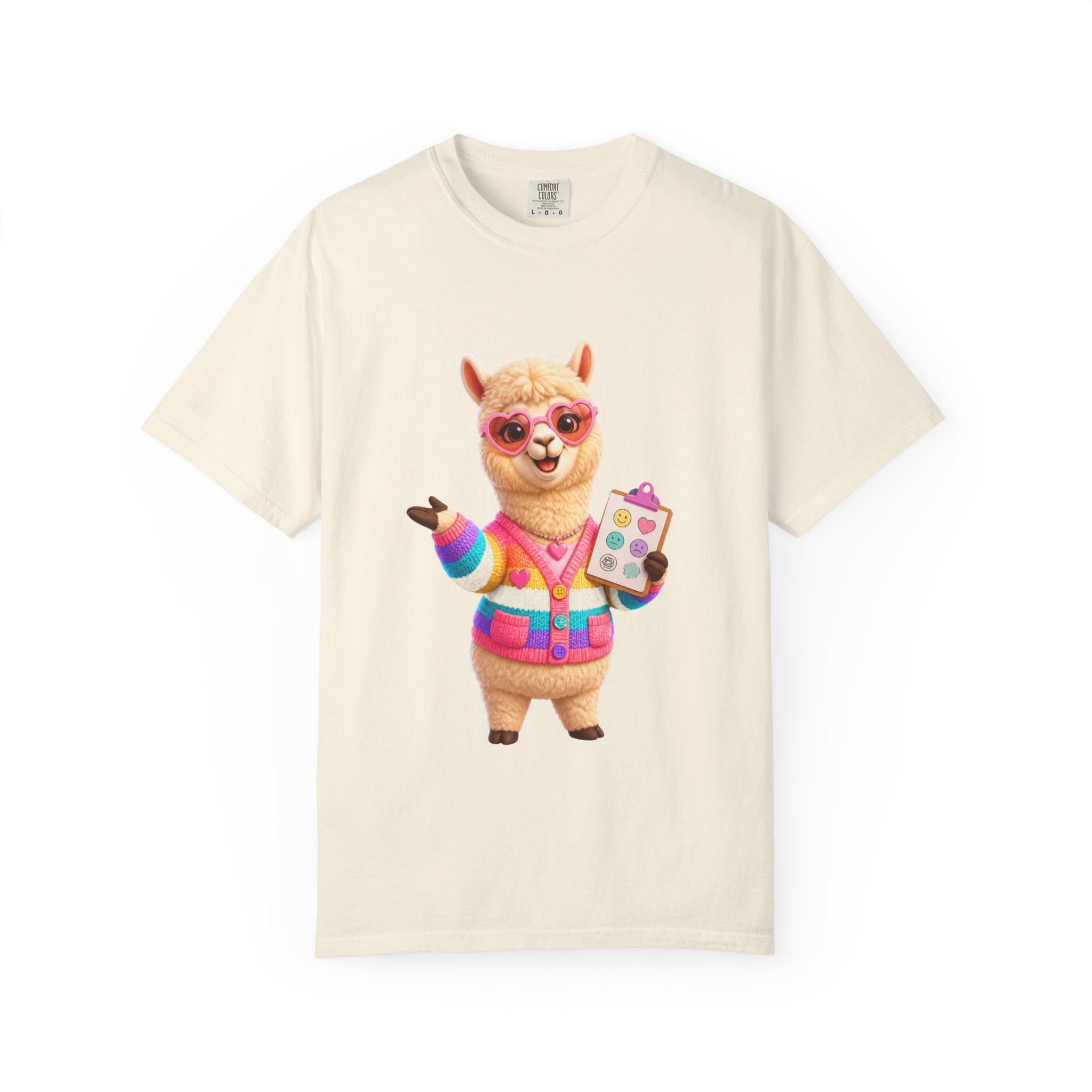 Alpaca Artist T-Shirt — Cute Rainbow Painter Llama Graphic Tee