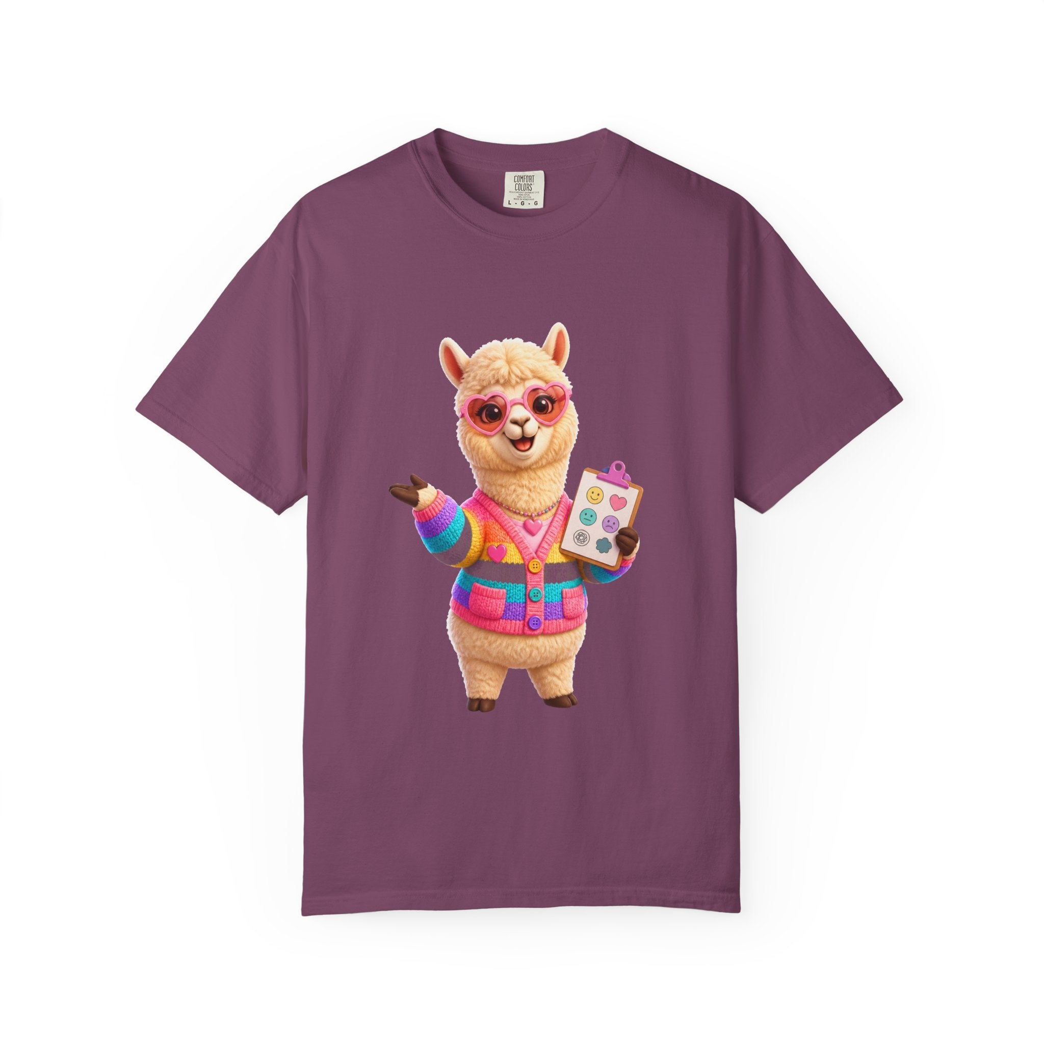 Alpaca Artist T-Shirt — Cute Rainbow Painter Llama Graphic Tee