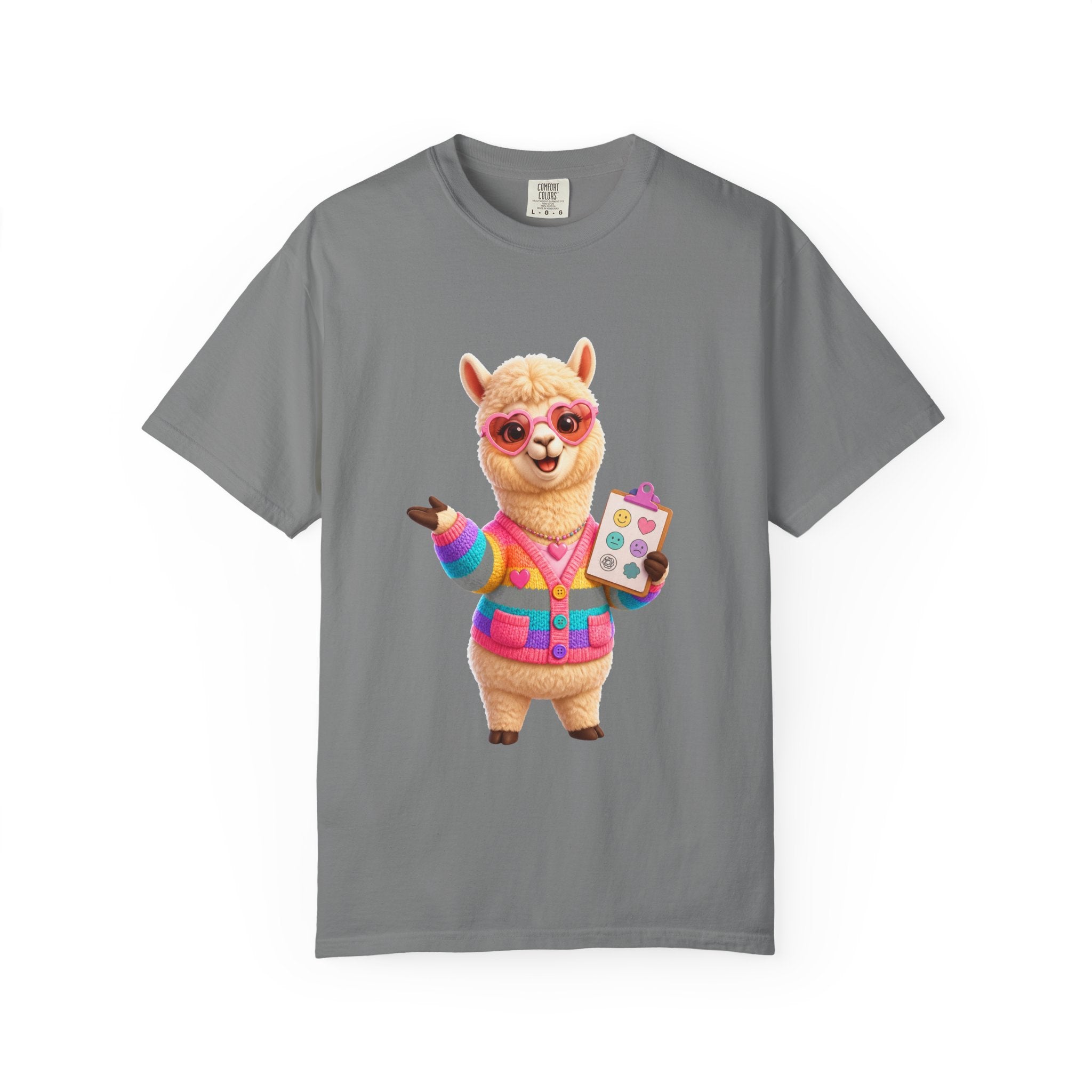 Alpaca Artist T-Shirt — Cute Rainbow Painter Llama Graphic Tee
