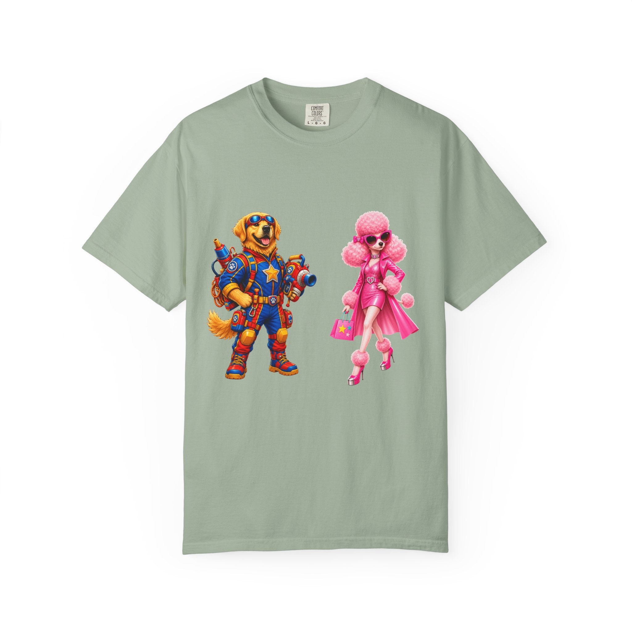 T-Shirt — Retro Toy Soldier & Pink Fashion Doll Graphic